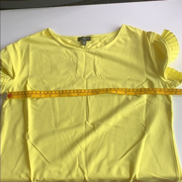 NEW Talbots Ruffles Short Sleeves Yellow Size SP - Picture 8 of 8